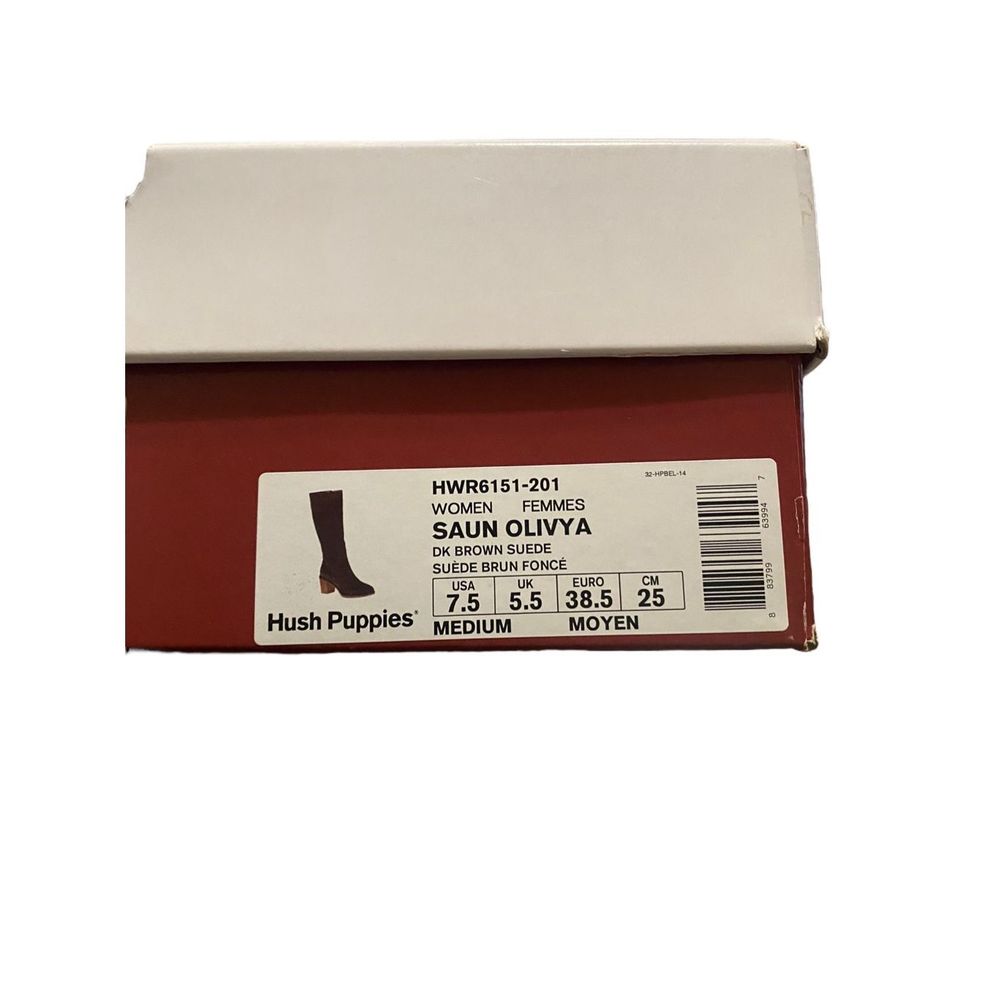 New Hush Puppies Saun Olivia Brown Boots 7.5 - Picture 12 of 12